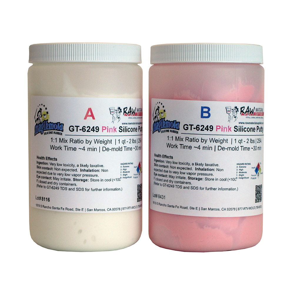 Magikmold® Silicone Putty GT6249 25A Pink Platinum Cure Raw Material